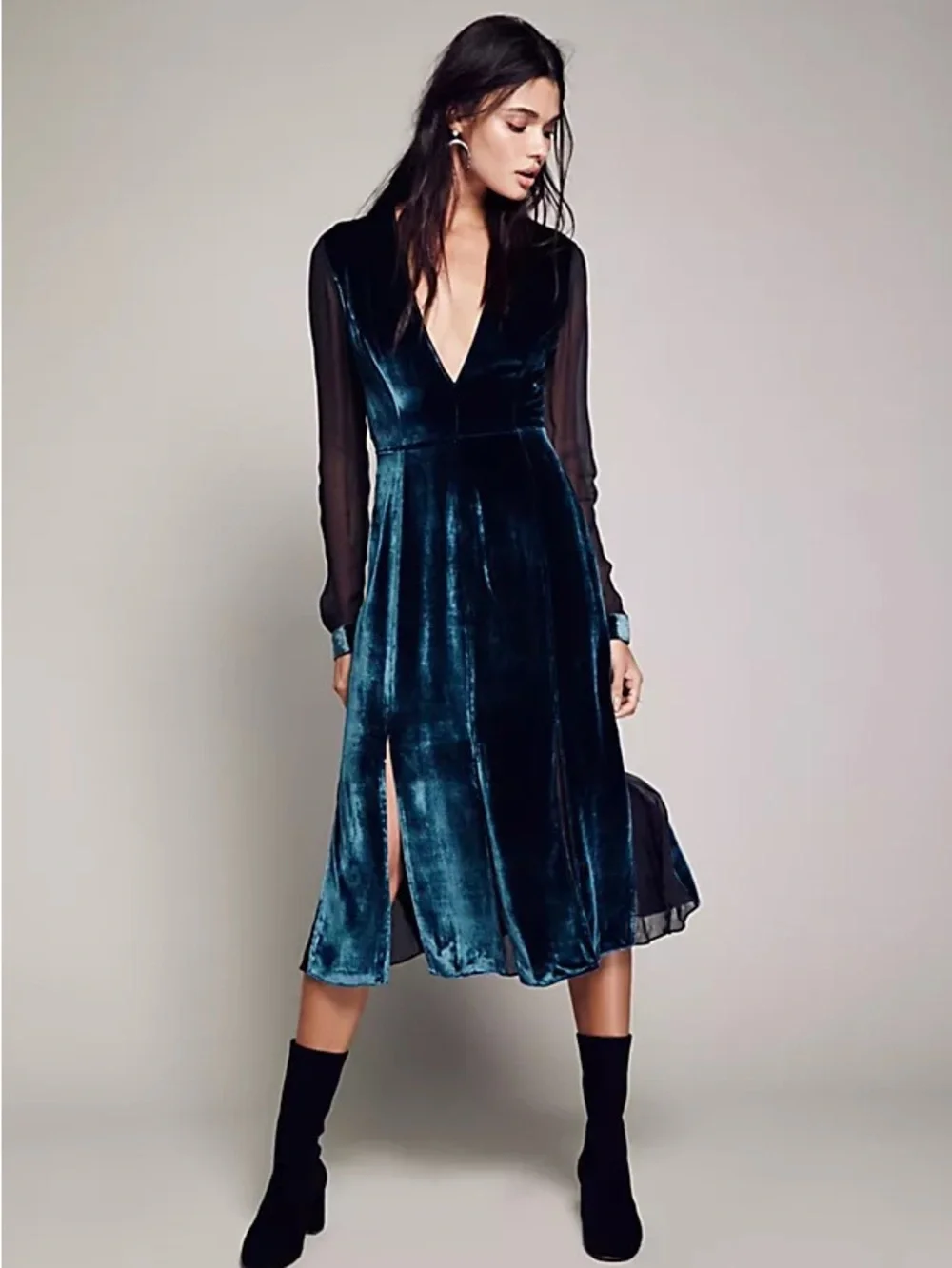Free People “Amelina” Velvet Dress - NWT